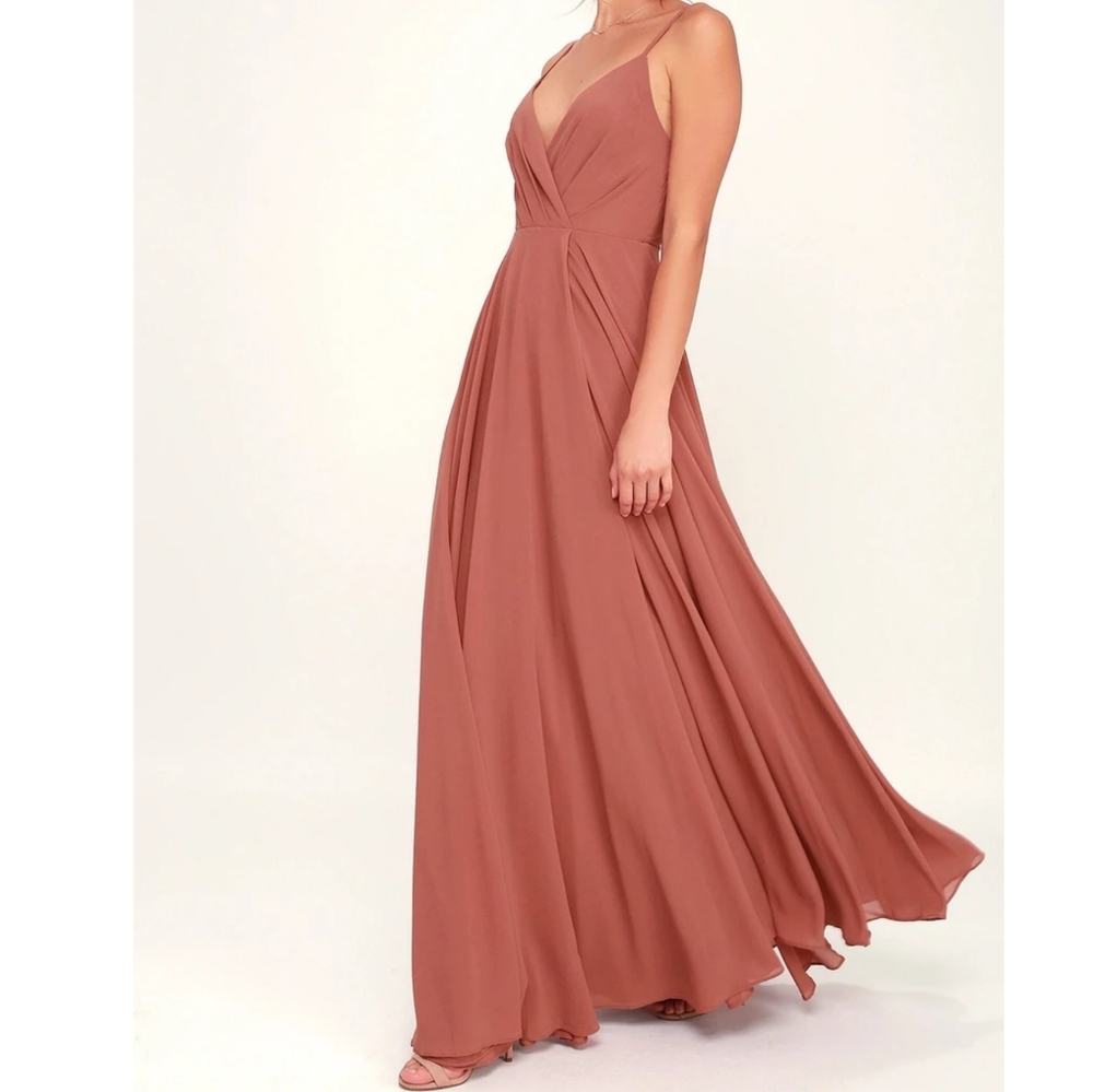 Lulu's All About Love Bridesmaid Maxi Dress